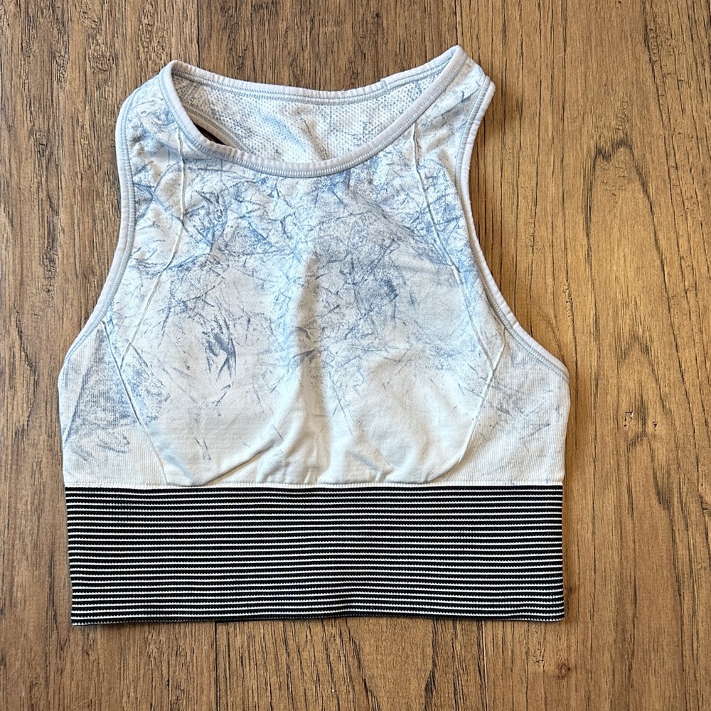 lululemon athletica Blue and White Women's Top